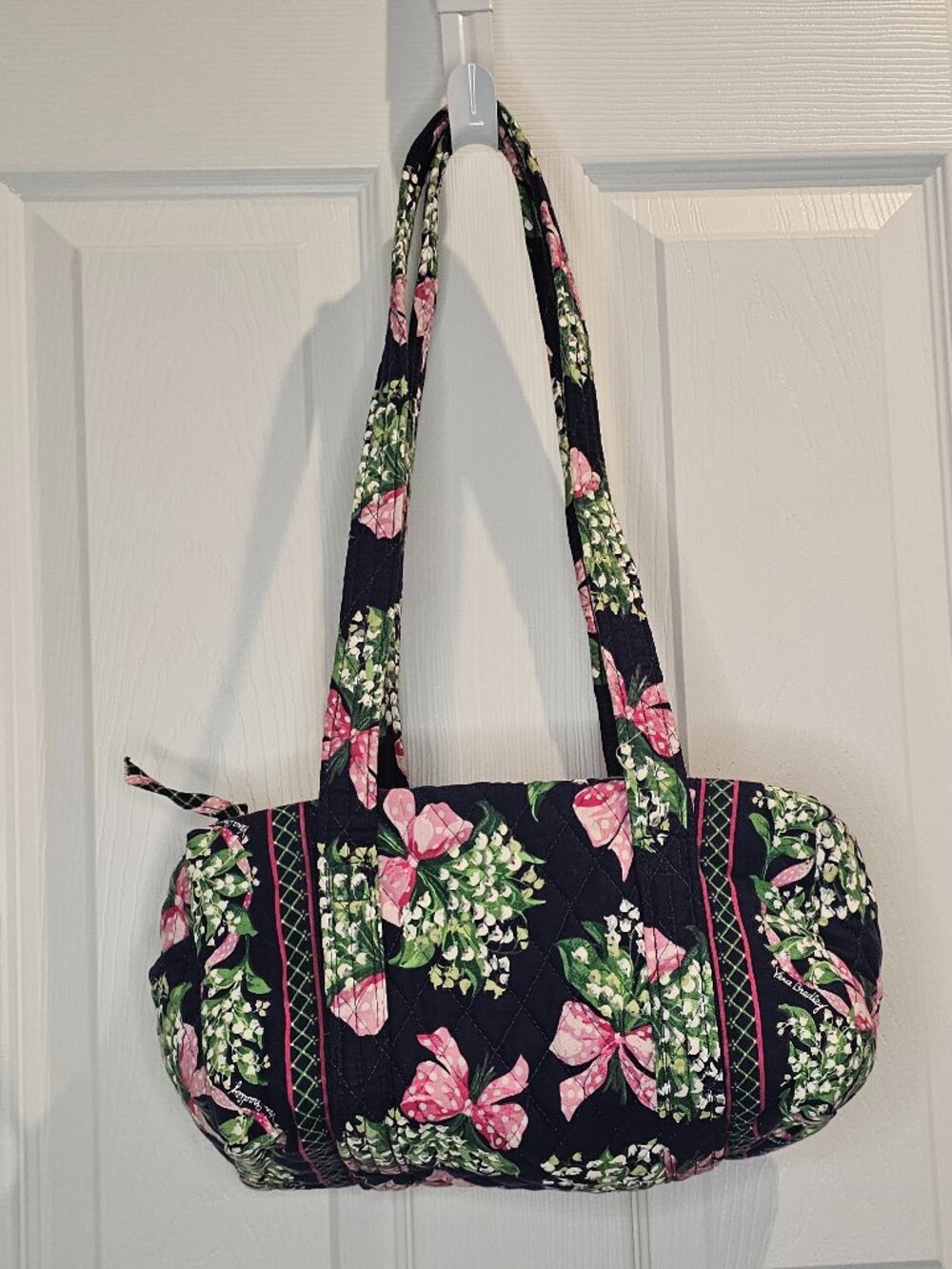 Vera Bradley Original 100 Handbag New Hope Pink Ribbon Purse Bag Shoulder Tote